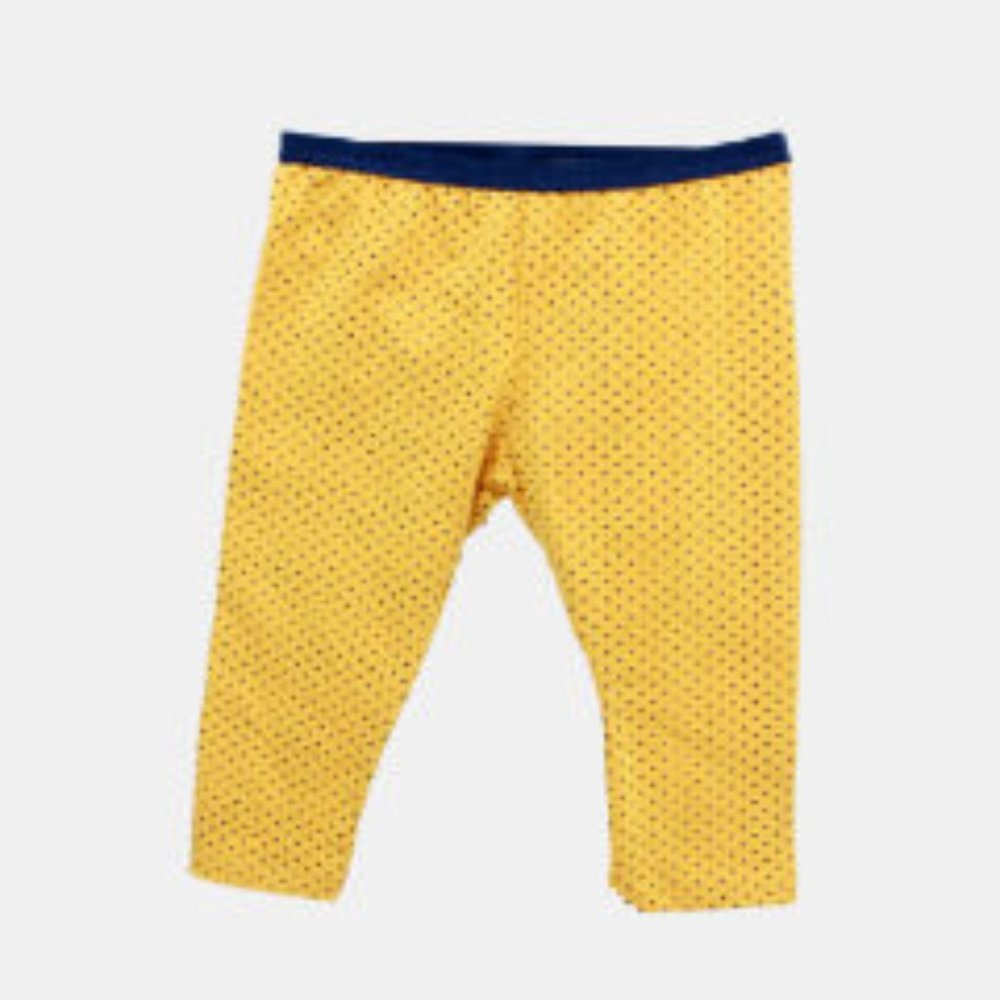 Play Up Yellow and Blue Polka Dot Leggings